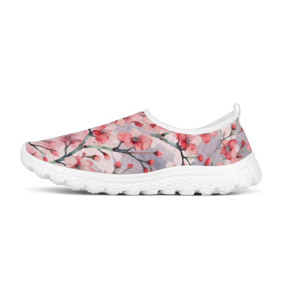 Colorful Flowers Women’s Mesh Running Shoes