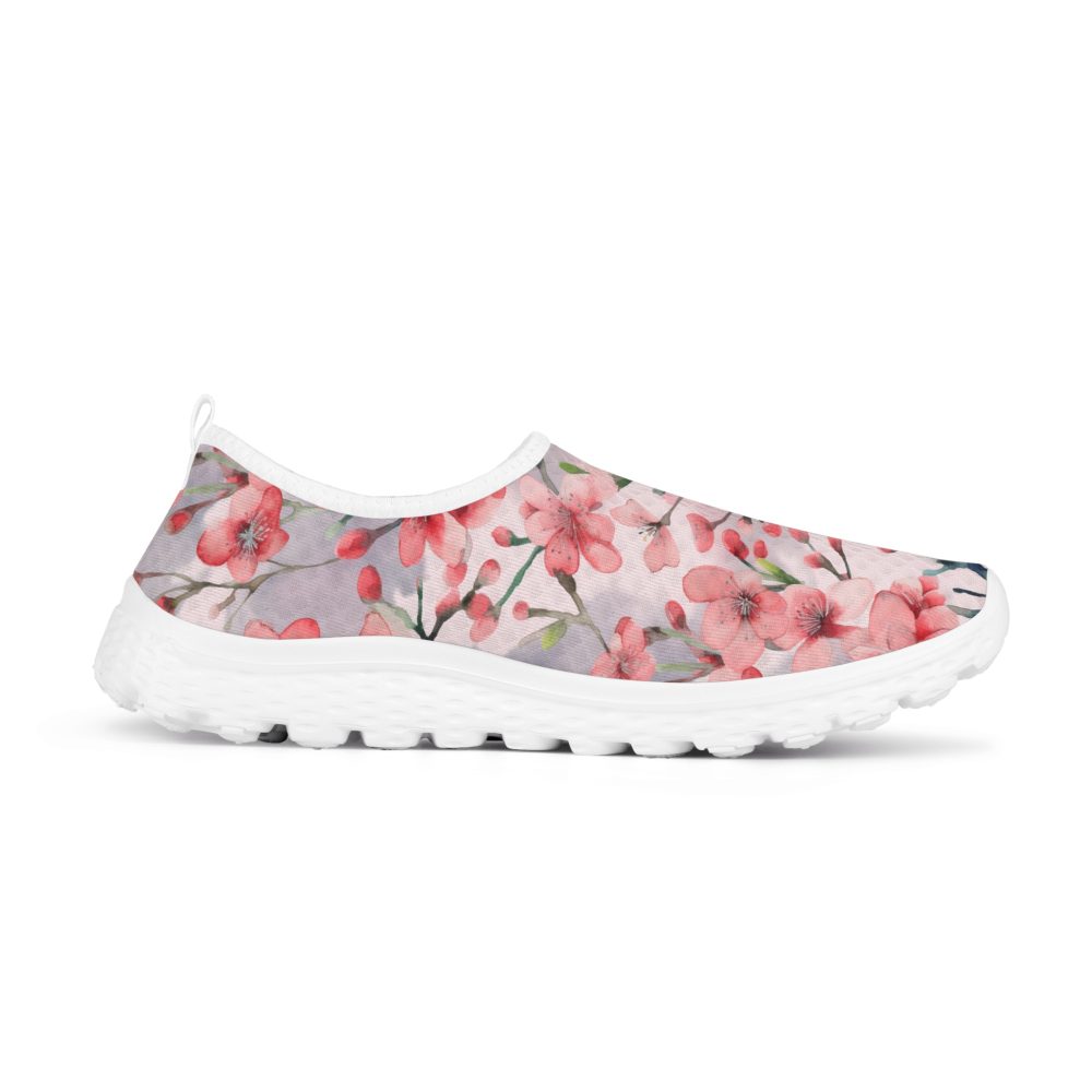 Colorful Flowers Women’s Mesh Running Shoes