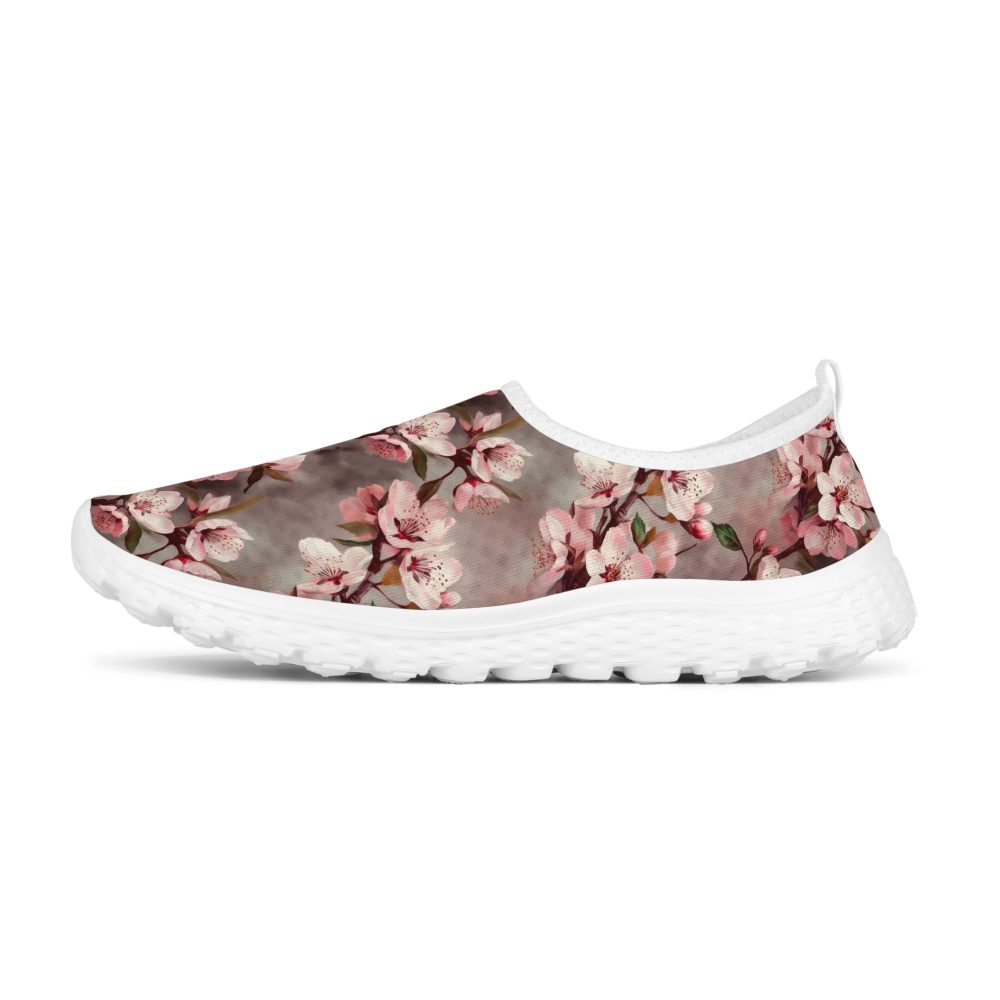 Colorful Flowers Women’s Mesh Running Shoes