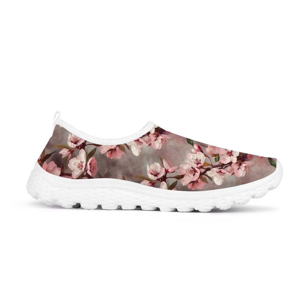 Colorful Flowers Women’s Mesh Running Shoes