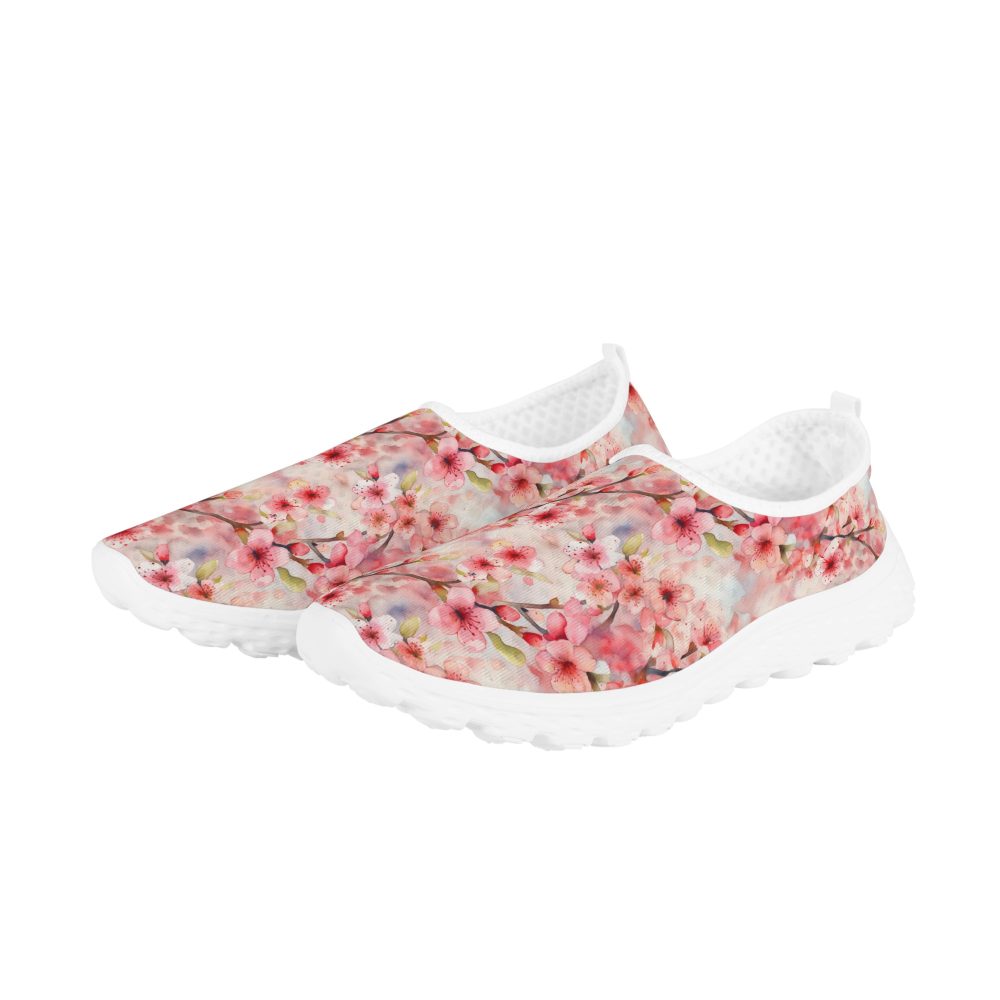 Colorful Flowers Women’s Mesh Running Shoes