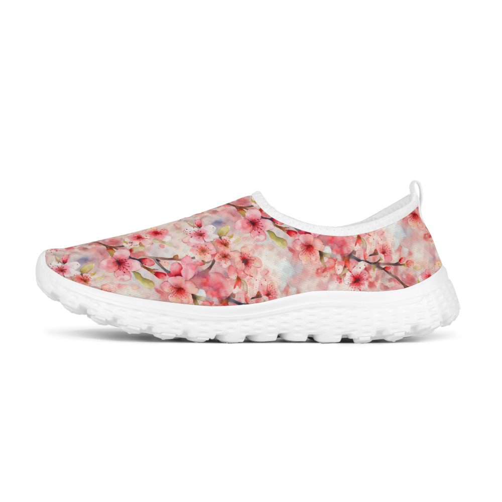 Colorful Flowers Women’s Mesh Running Shoes