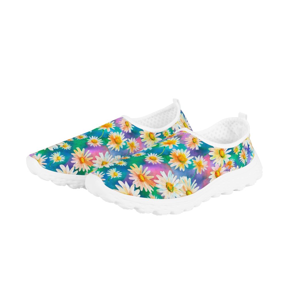 Colorful Flowers Women’s Mesh Running Shoes