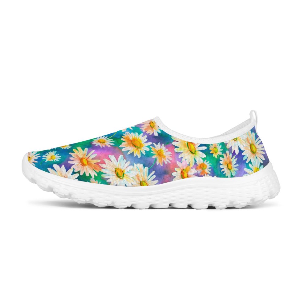 Colorful Flowers Women’s Mesh Running Shoes