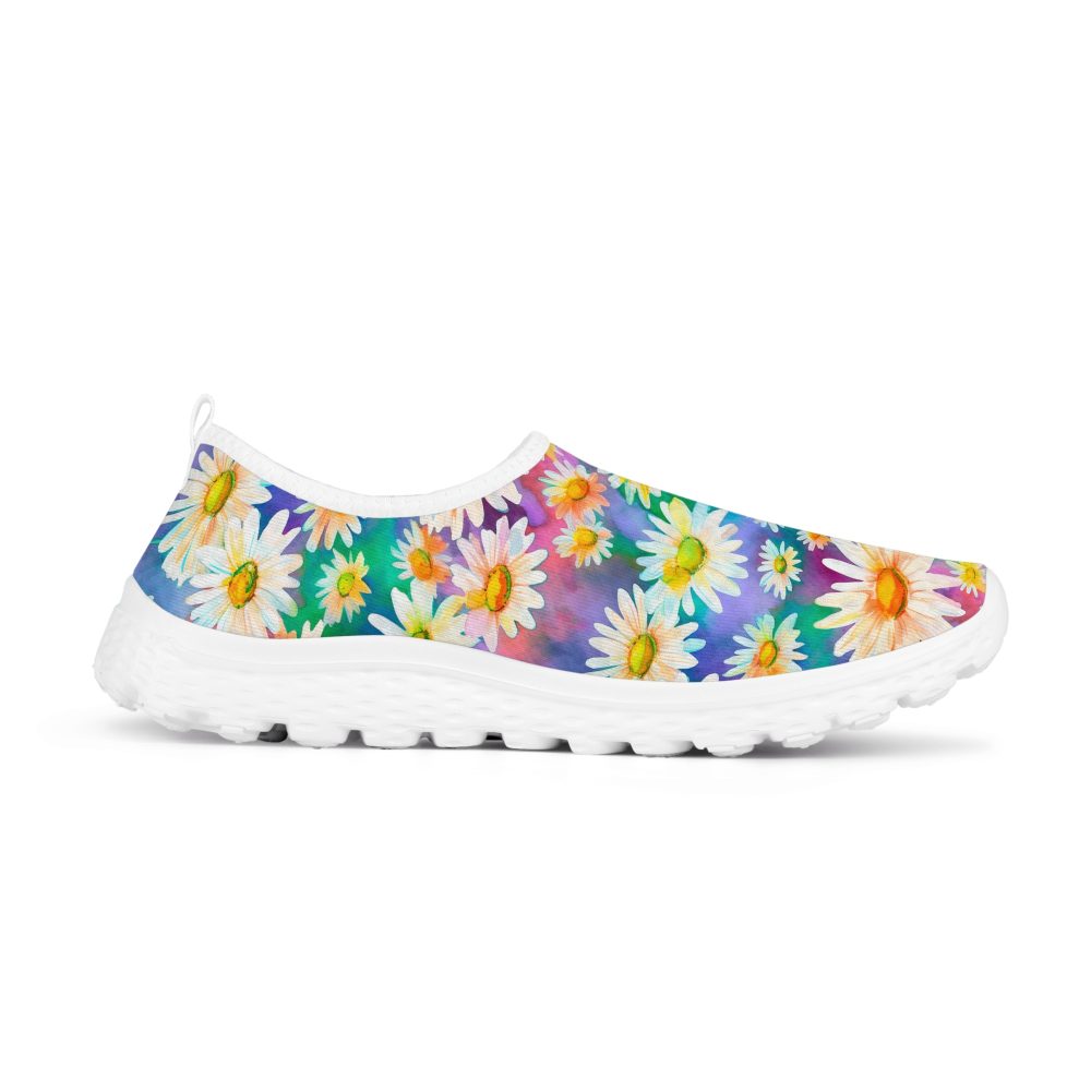 Colorful Flowers Women’s Mesh Running Shoes