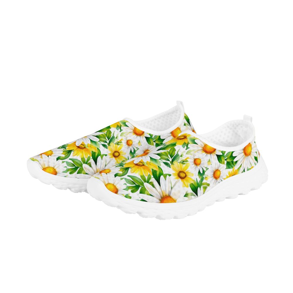 Colorful Flowers Women’s Mesh Running Shoes