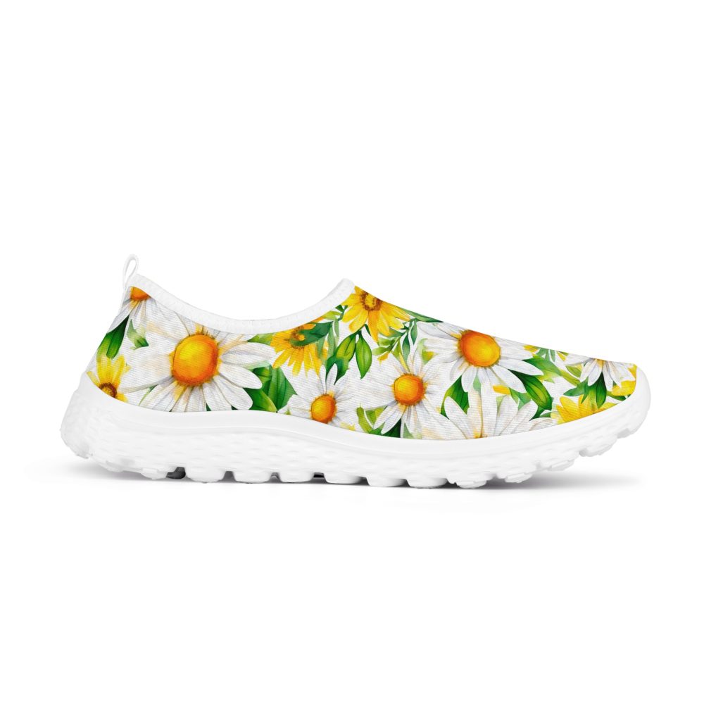 Colorful Flowers Women’s Mesh Running Shoes