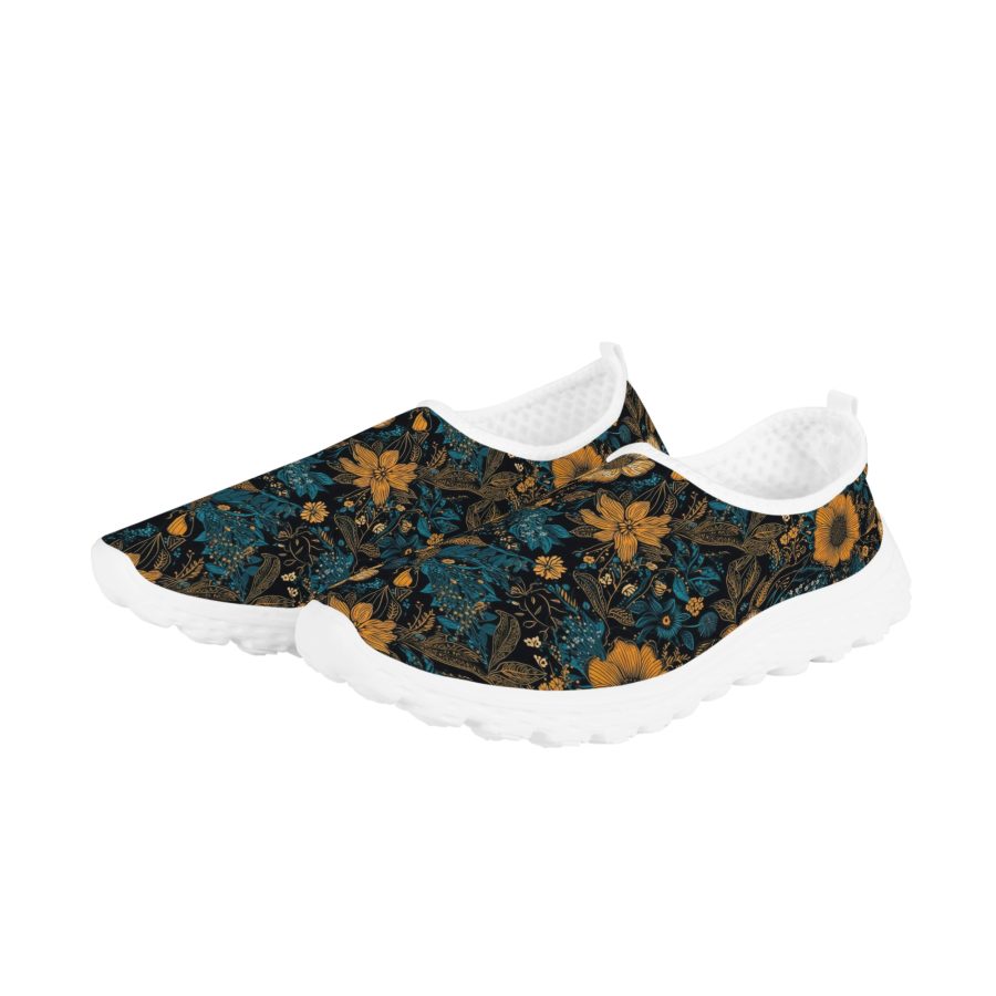 Colorful Flowers Women’s Mesh Running Shoes