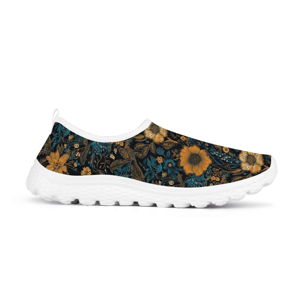 Colorful Flowers Women’s Mesh Running Shoes