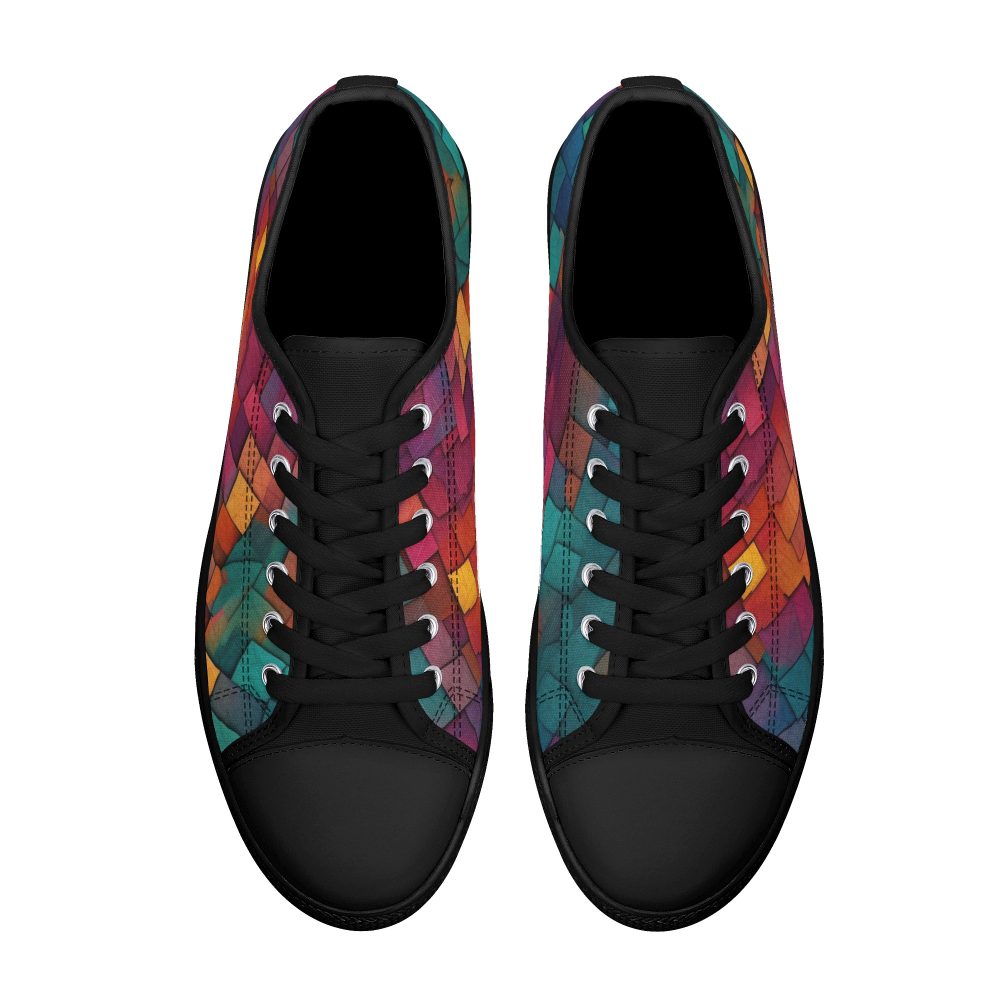 Colorful Mosaic Design Women’s Low Top Casual Shoes