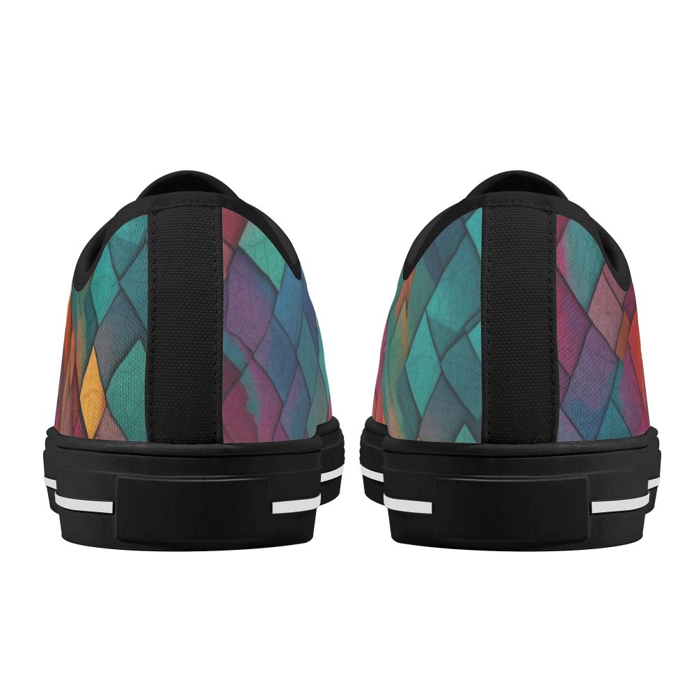 Colorful Mosaic Design Women’s Low Top Casual Shoes