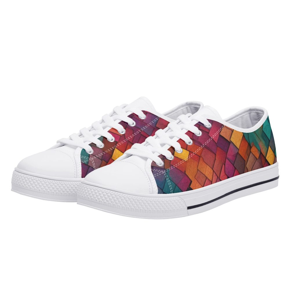 Colorful Mosaic Design Women’s Low Top Casual Shoes