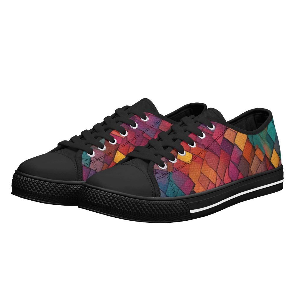 Colorful Mosaic Design Women’s Low Top Casual Shoes