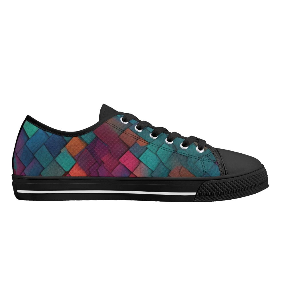 Colorful Mosaic Design Women’s Low Top Casual Shoes