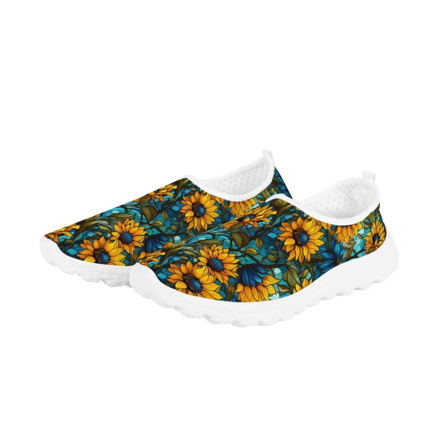 Colorful Flowers Women’s Mesh Running Shoes