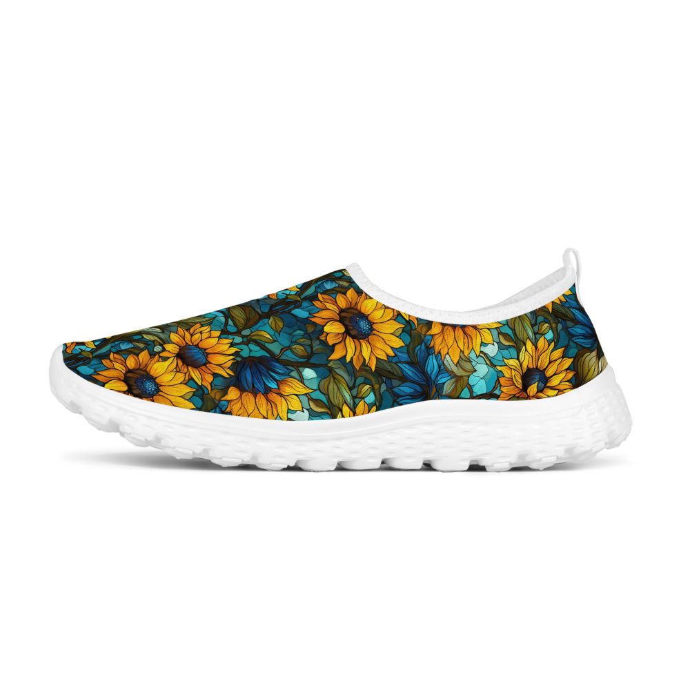 Colorful Flowers Women’s Mesh Running Shoes