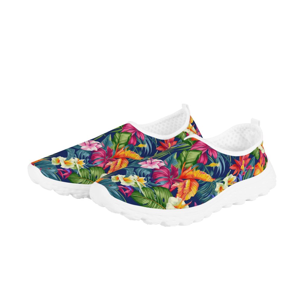 Colorful Flowers Women’s Mesh Running Shoes