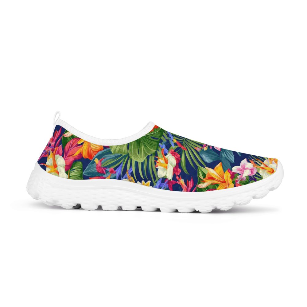 Colorful Flowers Women’s Mesh Running Shoes