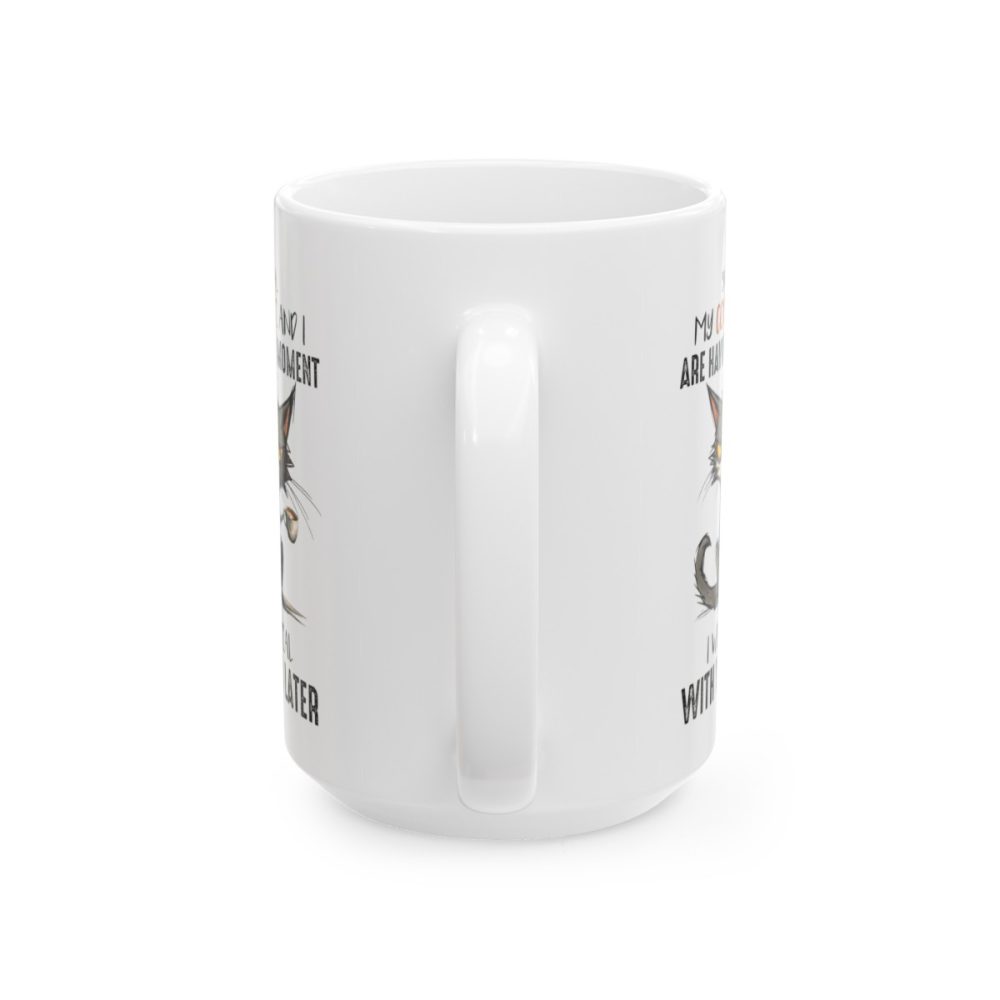 Funny Cat Drinking Coffe Mug