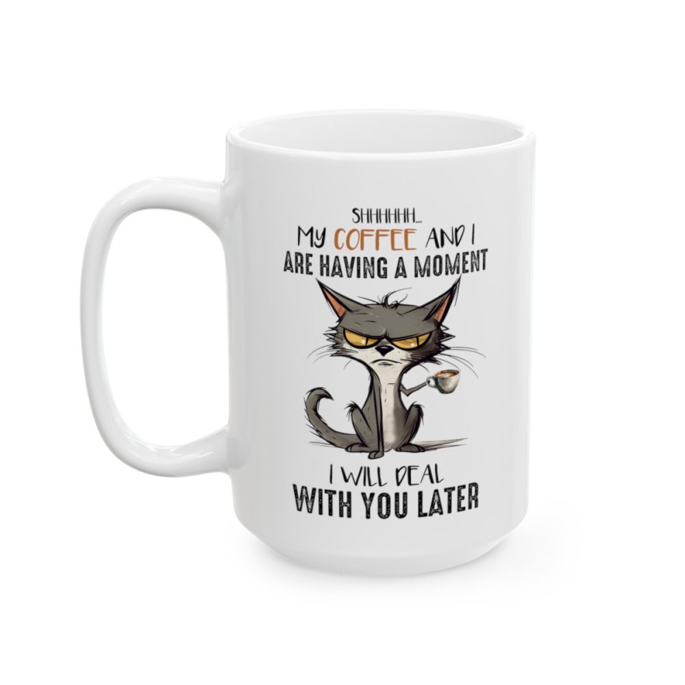 Funny Cat Drinking Coffe Mug