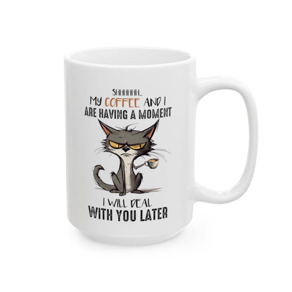 Funny Cat Drinking Coffe Mug