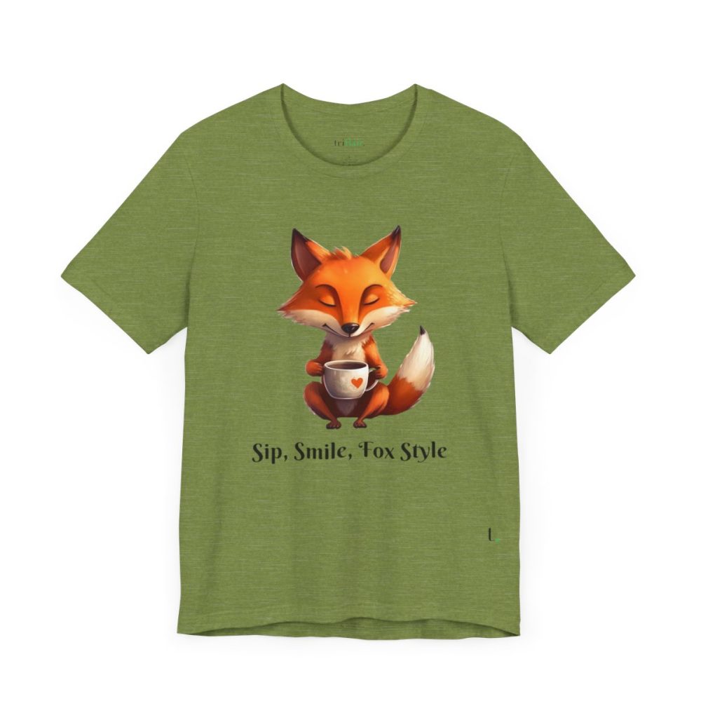 Morning Coffee Fox – Unisex T-shirt