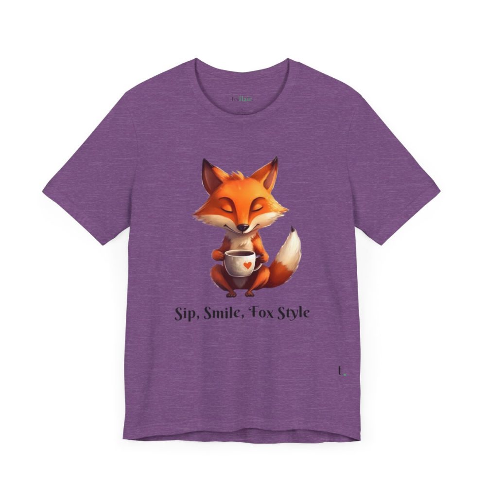 Morning Coffee Fox – Unisex T-shirt