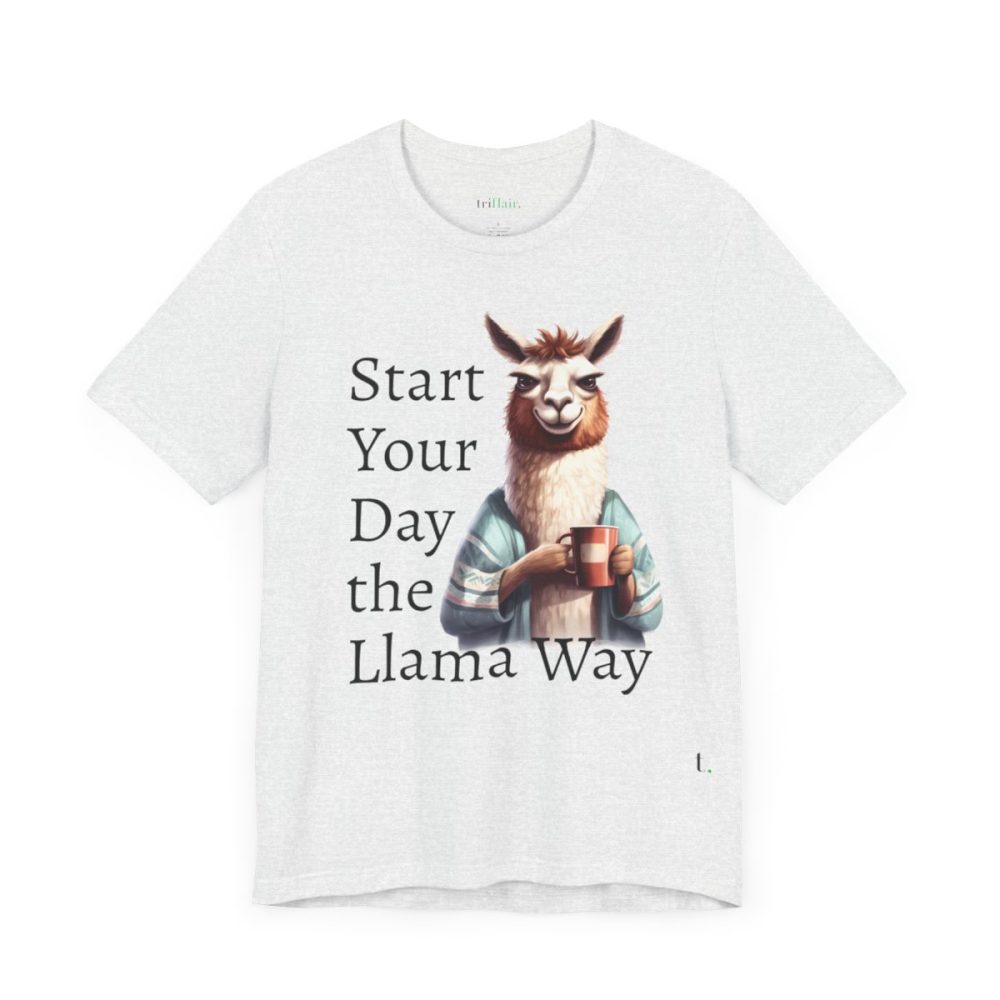 Morning Coffee Llama – Unisex T-shirt