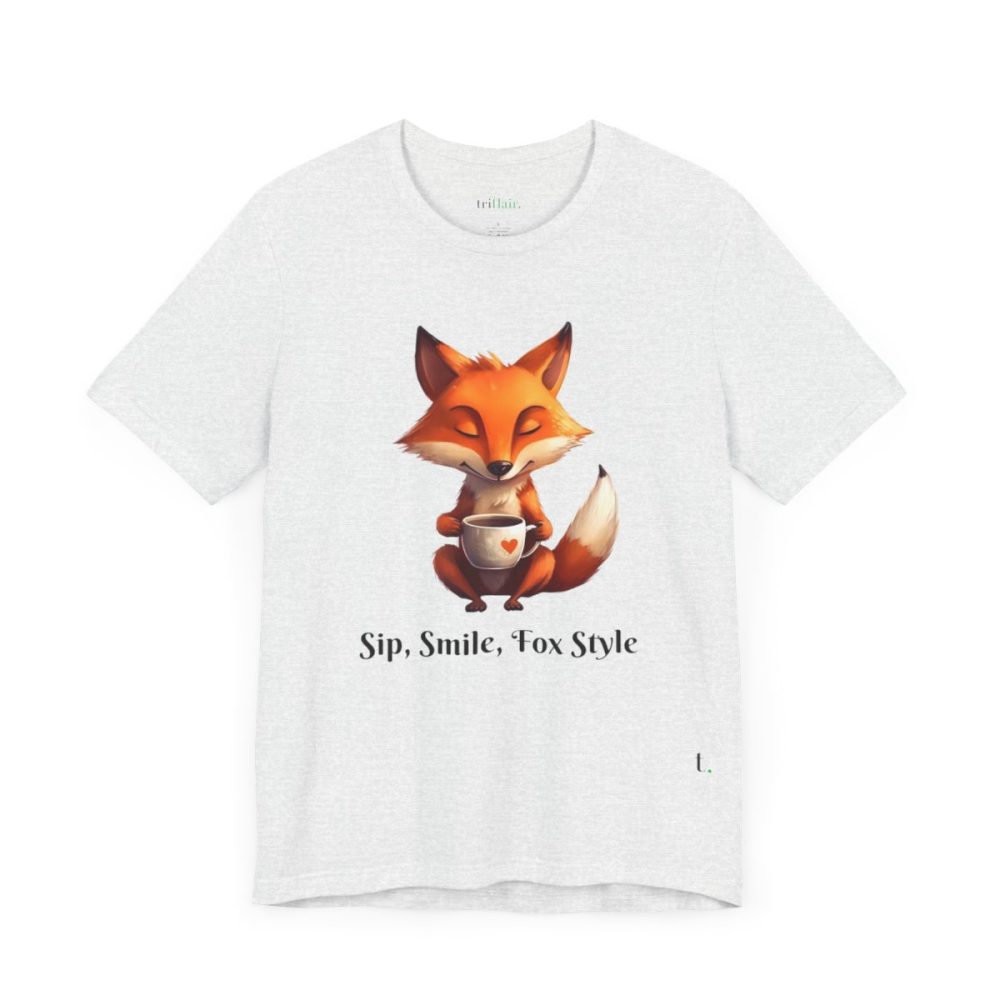 Morning Coffee Fox – Unisex T-shirt