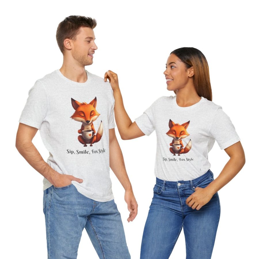 Morning Coffee Fox – Unisex T-shirt