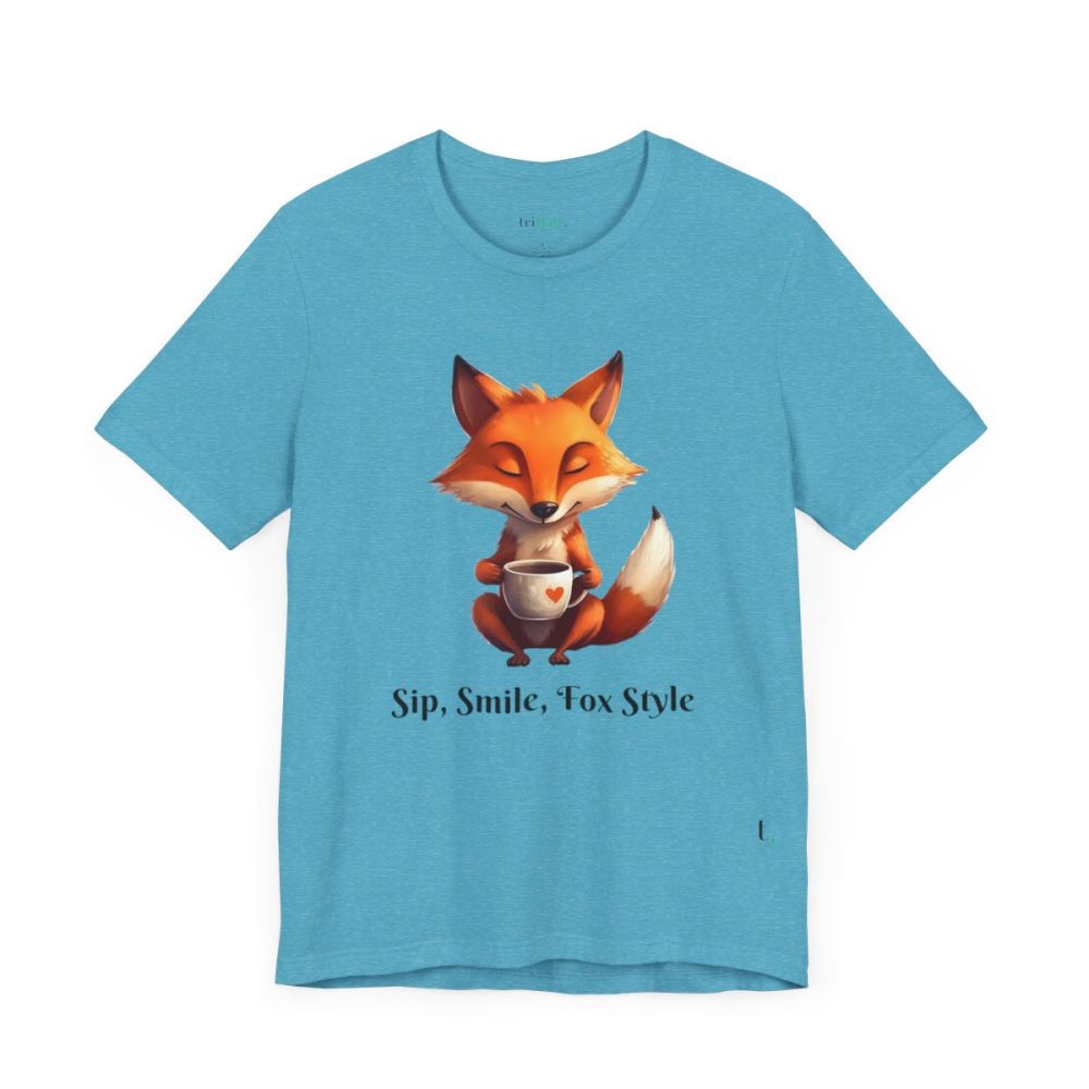 Morning Coffee Fox – Unisex T-shirt