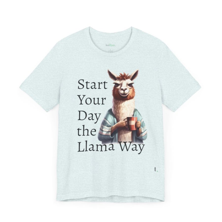 Morning Coffee Llama – Unisex T-shirt