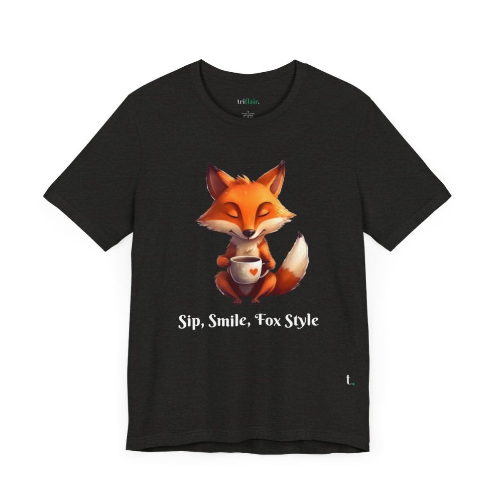 Morning Coffee Fox – Unisex T-shirt