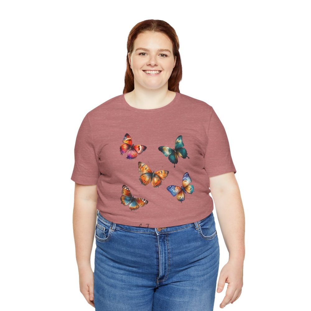 Colorful Watercolor Butterflies – Unisex T-shirt