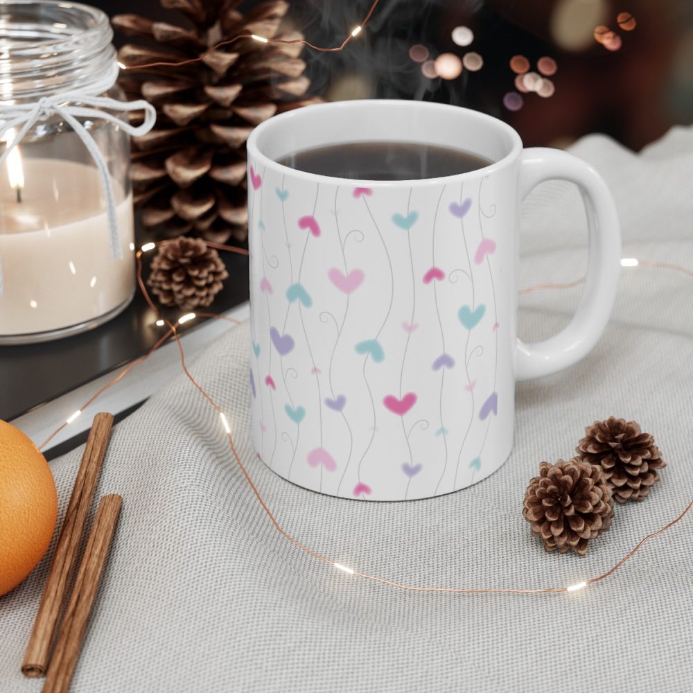 Lovely Pastel Hearts Coffee Mug