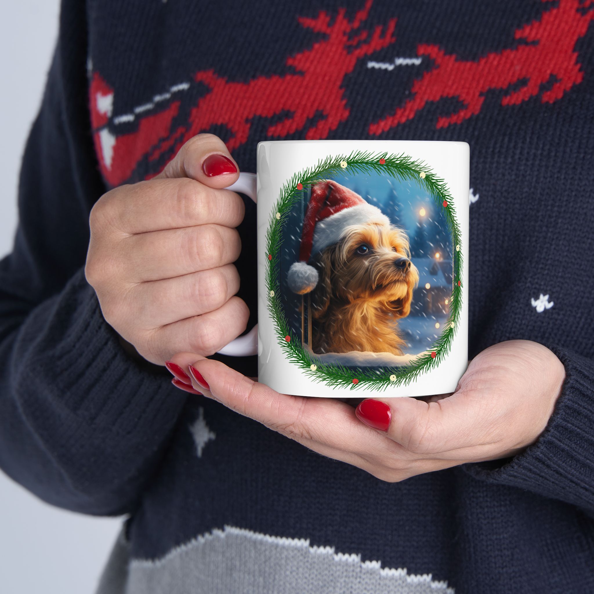 Christmas Terrier Mug, Christmas Present Mug, Unique Gift, Coffee Lovers Mug, Gift for Her, Gift for Him, Inspirational Mug Christmas Terrier Mug, Christmas Present Mug, Unique Gift, Coffee Lovers Mug, Gift for Her, Gift for Him, Inspirational Mug