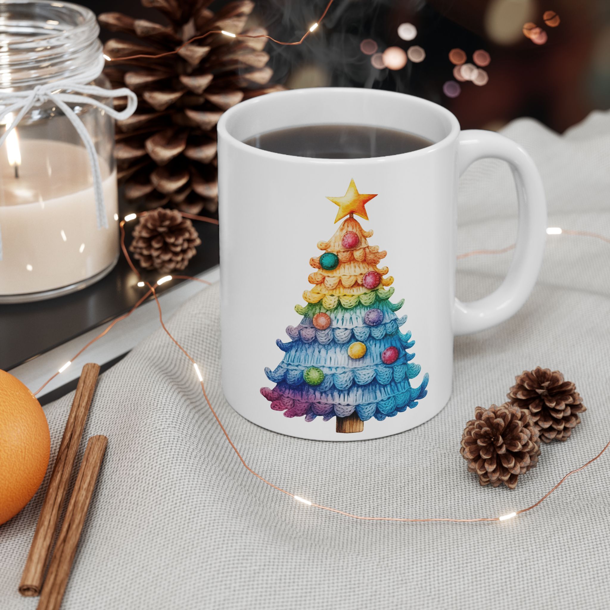 Cute Colorful Christmas Tree Mug, Christmas Present Mug, Unique Gift, Coffee Lover Mug, Gift for Her, Gift for Him, Inspirational Saying Mug Cute Colorful Christmas Tree Mug, Christmas Present Mug, Unique Gift, Coffee Lover Mug, Gift for Her, Gift for Him, Inspirational Saying Mug