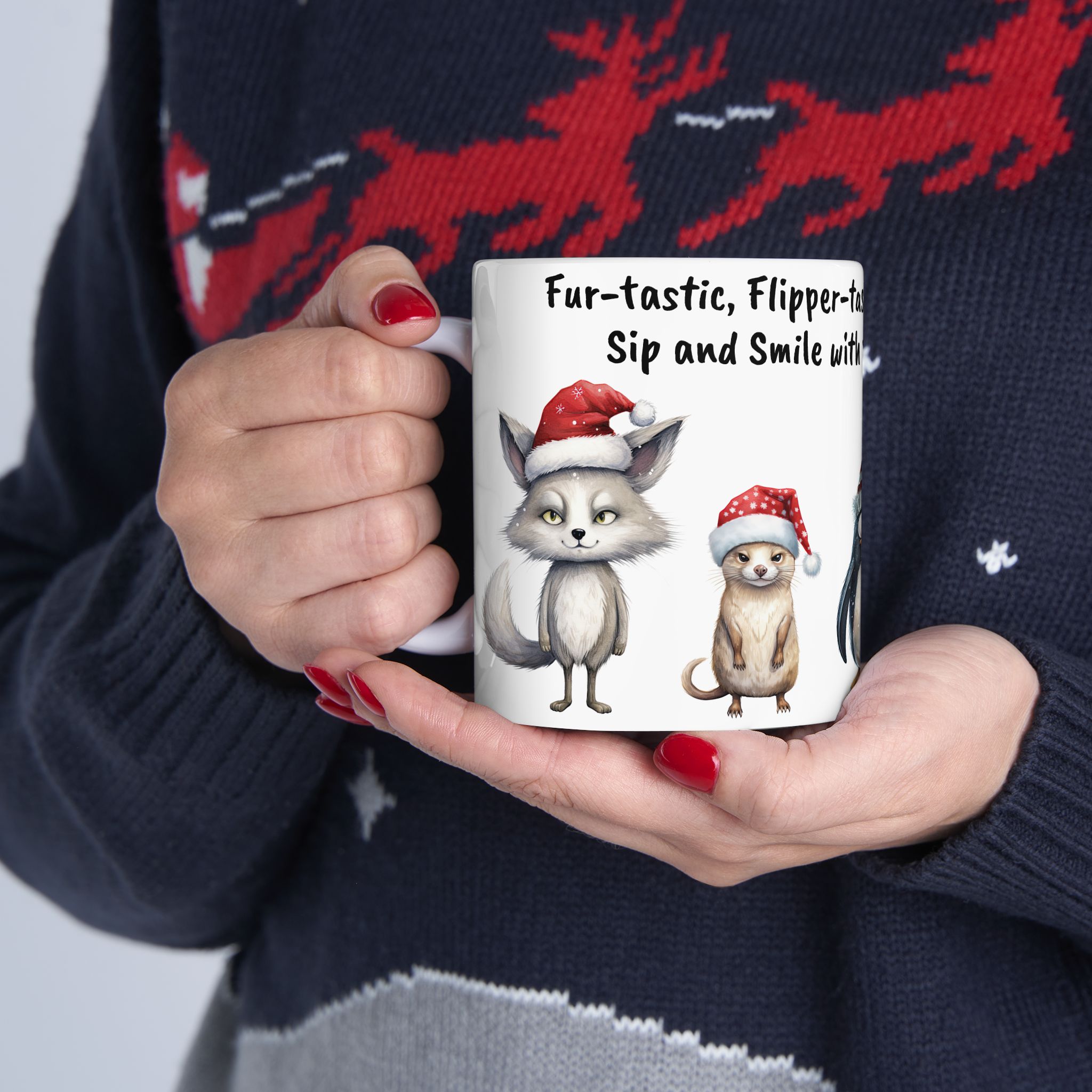 Sip and Smile with the North Pole Squad Mug, Unique Gift, Coffee Lovers Mug, Gift for Her, Gift for Him, Funny and Cute Arctic Animals Mug Sip and Smile with the North Pole Squad Mug, Unique Gift, Coffee Lovers Mug, Gift for Her, Gift for Him, Funny and Cute Arctic Animals Mug
