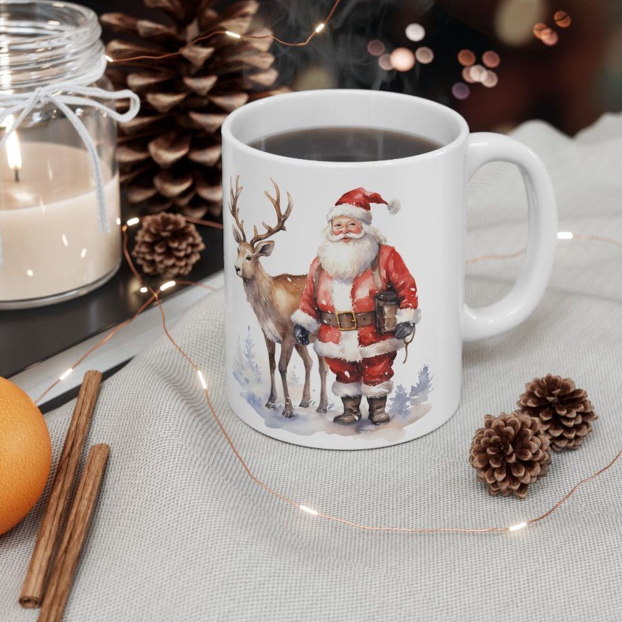Santa Clause Mug, Christmas Present Mug, Unique Gift, Coffee Lovers Mug, Gift for Her, Gift for Him, Inspirational Mug