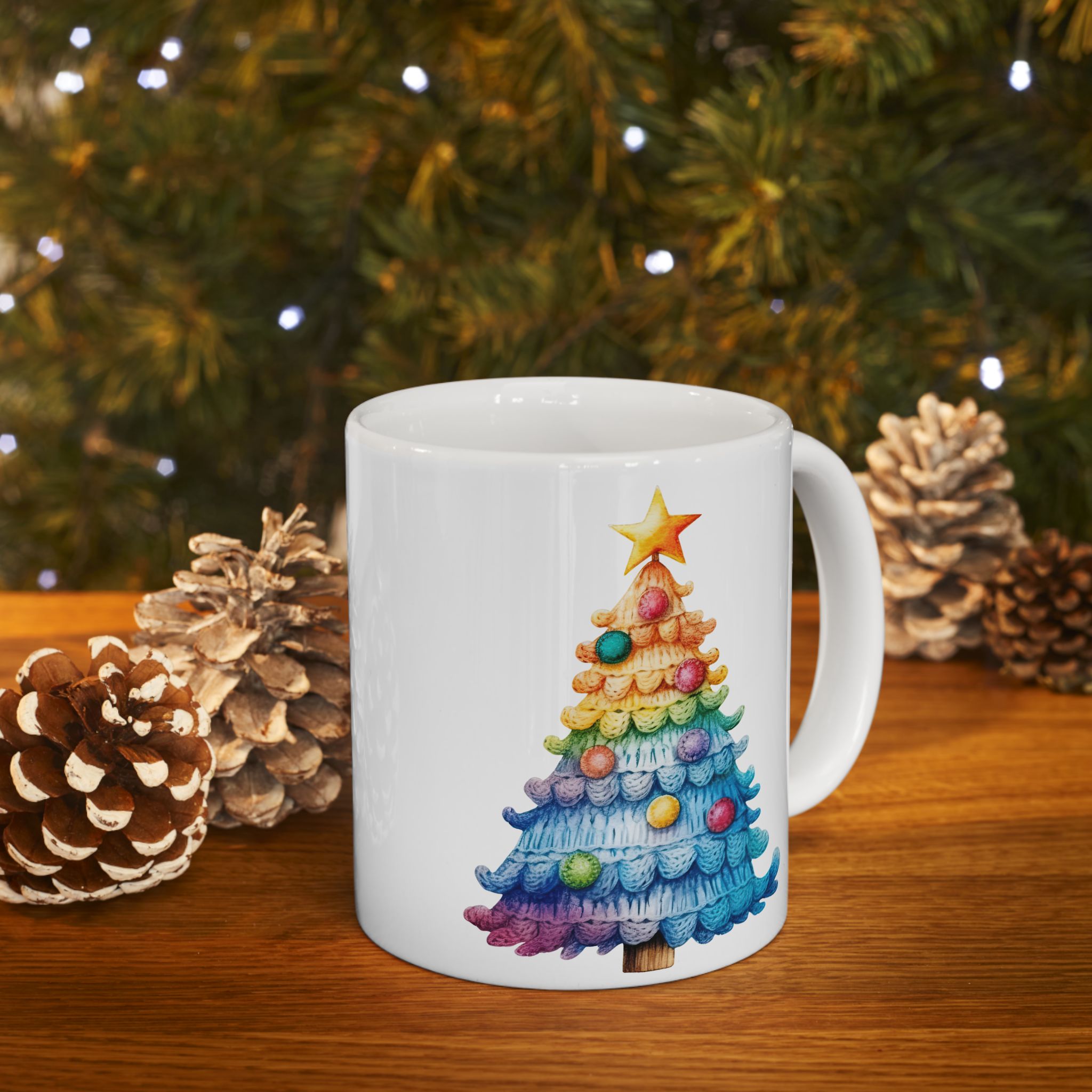 Cute Colorful Christmas Tree Mug, Christmas Present Mug, Unique Gift, Coffee Lover Mug, Gift for Her, Gift for Him, Inspirational Saying Mug Cute Colorful Christmas Tree Mug, Christmas Present Mug, Unique Gift, Coffee Lover Mug, Gift for Her, Gift for Him, Inspirational Saying Mug