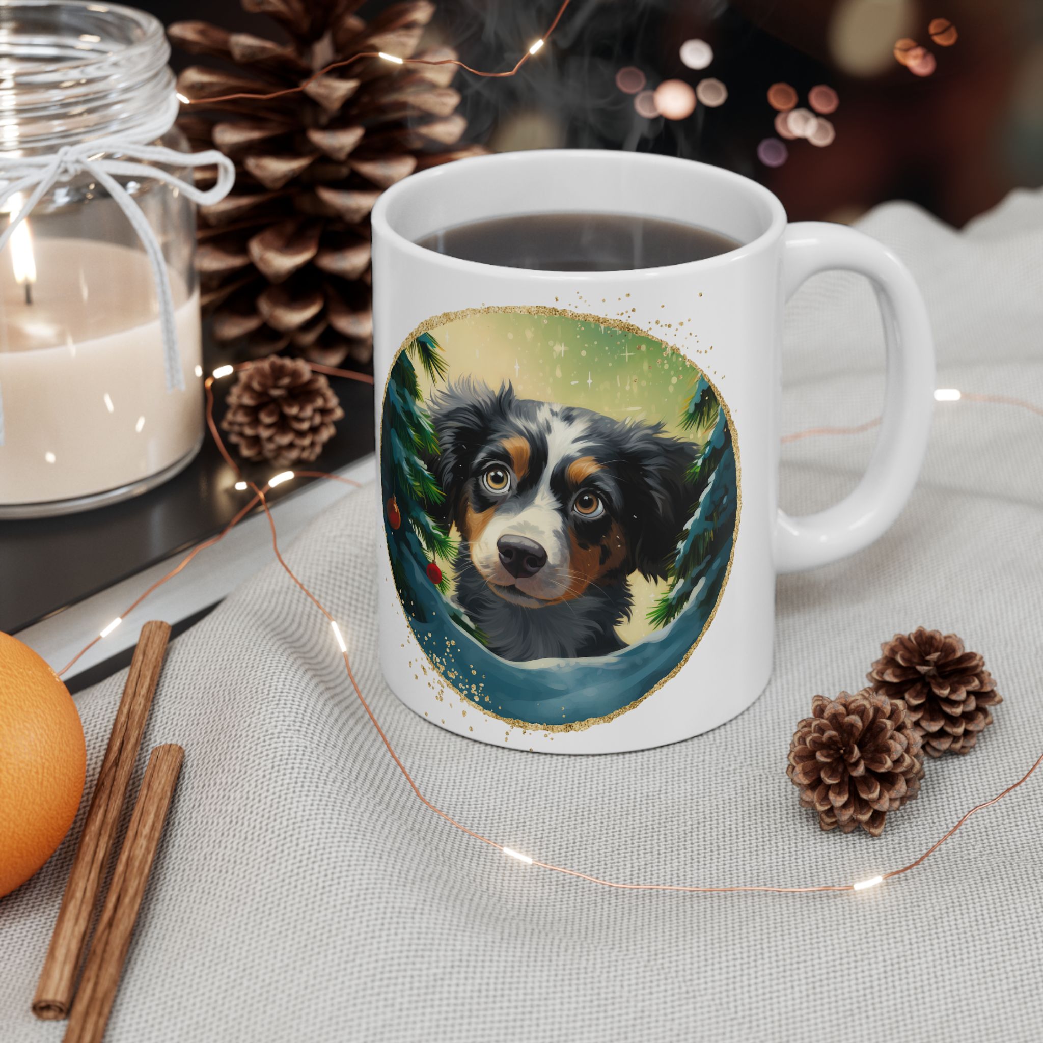 Cute Puppy Christmas Mug, Christmas and New Year Mug, Unique Gift, Animal and Pet Lovers Mug, Gift for Her, Gift for Him, Christmas Tree Mug Cute Puppy Christmas Mug, Christmas and New Year Mug, Unique Gift, Animal and Pet Lovers Mug, Gift for Her, Gift for Him, Christmas Tree Mug