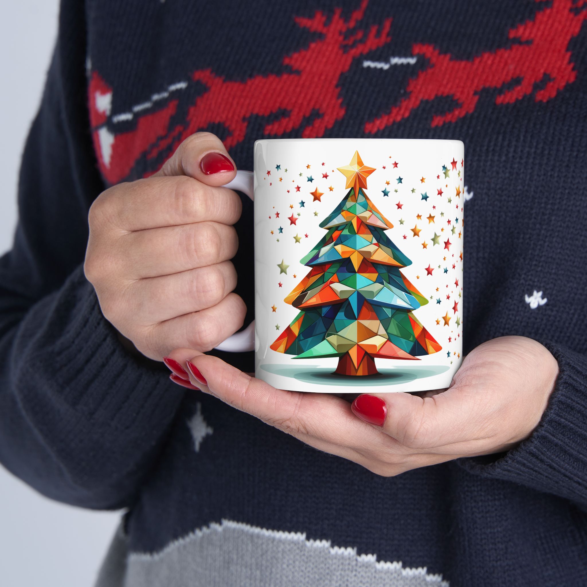 Colorful Mosaic Christmas Tree Mug, Christmas Present Mug, Unique Gift, Coffee Lovers Mug, Gift for Her, Gift for Him, Inspirational Mug Colorful Mosaic Christmas Tree Mug, Christmas Present Mug, Unique Gift, Coffee Lovers Mug, Gift for Her, Gift for Him, Inspirational Mug