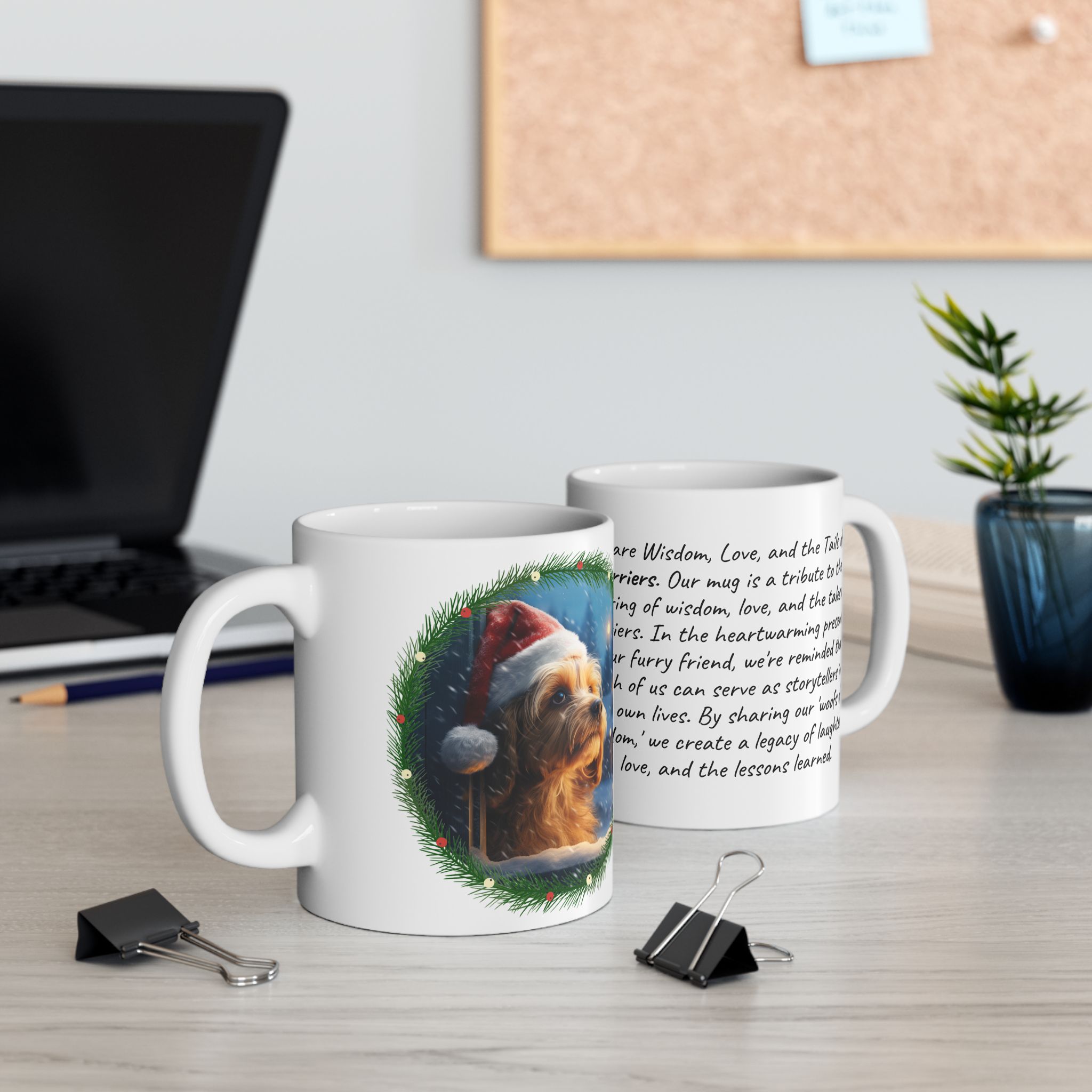 Christmas Terrier Mug, Christmas Present Mug, Unique Gift, Coffee Lovers Mug, Gift for Her, Gift for Him, Inspirational Mug Christmas Terrier Mug, Christmas Present Mug, Unique Gift, Coffee Lovers Mug, Gift for Her, Gift for Him, Inspirational Mug