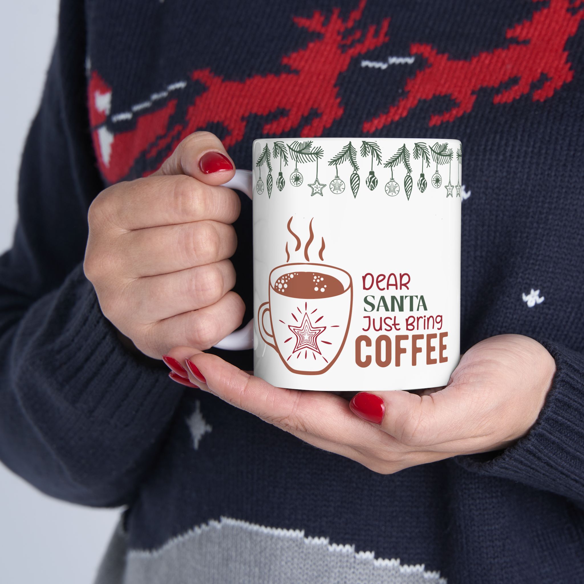 Dear Santa Just Bring Coffee Mug, Christmas and New Year Mug, Unique Gift, Coffee Lovers Mug, Gift for Her, Gift for Him Dear Santa Just Bring Coffee Mug, Christmas and New Year Mug, Unique Gift, Coffee Lovers Mug, Gift for Her, Gift for Him